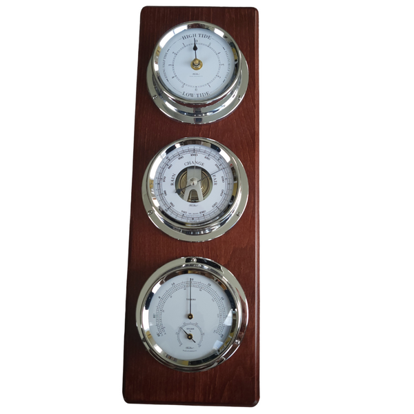 Weather station Barometer, Hygrometer, Thermometer & Tide Clock Combo ...